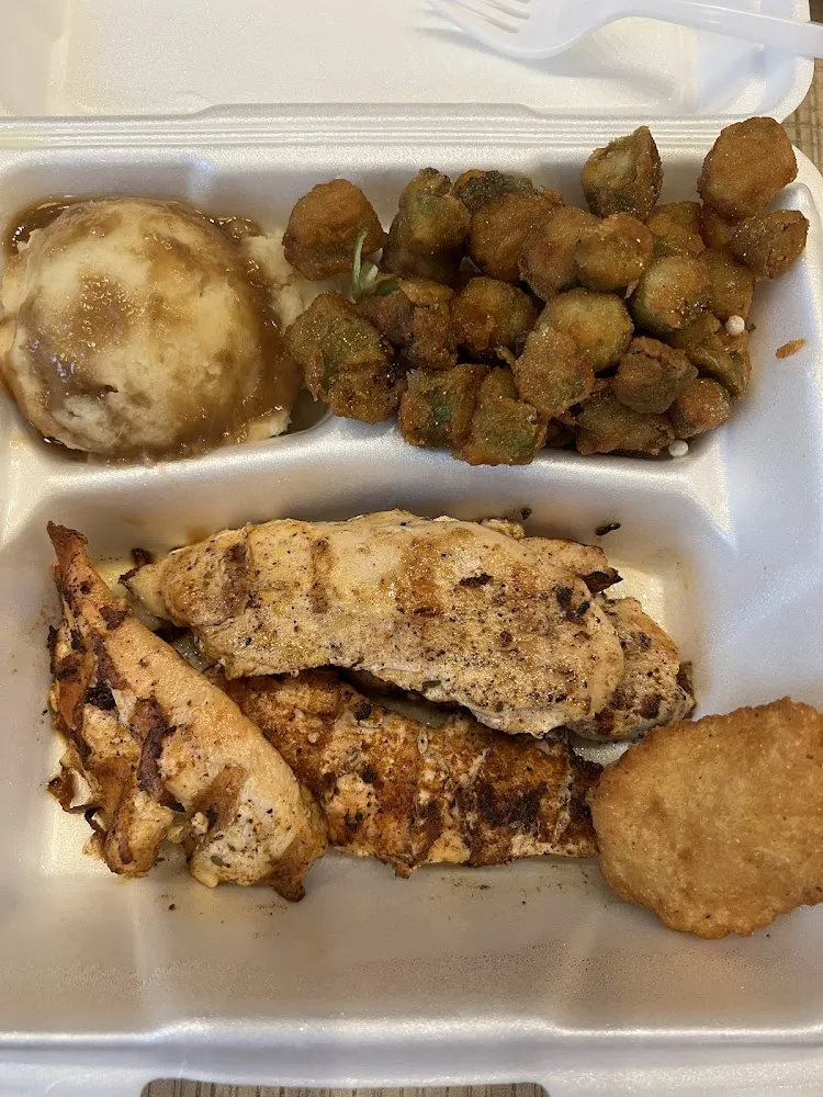 Mashed Potatoes and Okra